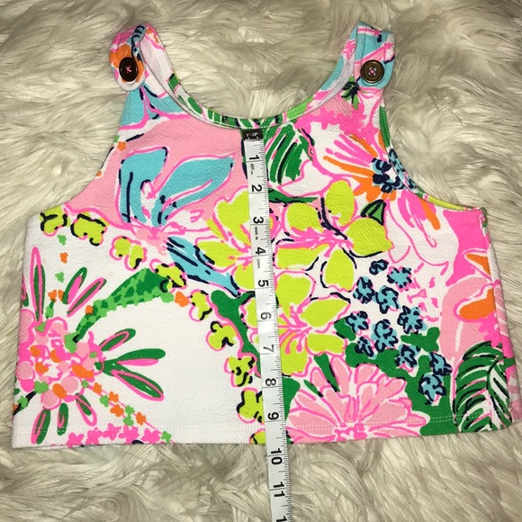Lilly Pulitzer Nosey Posey Half Top, Crop Top - Picture 6 of 6